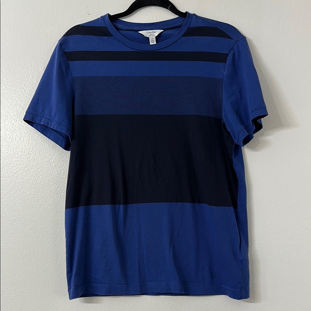 Calvin Klein Men's Blue Striped Shirt